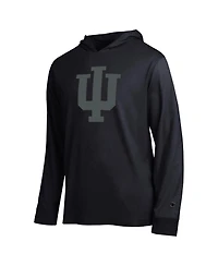 Champion Men's Black Indiana Hoosiers Tonal All-Star Long sleeves Hooded T-Shirt