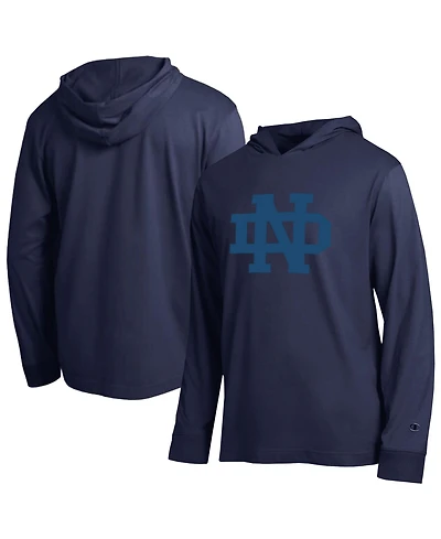 Champion Men's Navy Notre Dame Fighting Irish Tonal All-Star Long sleeves Hooded T-Shirt