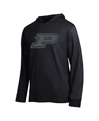 Champion Men's Black Purdue Boilermakers Tonal All-Star Long sleeves Hooded T-Shirt