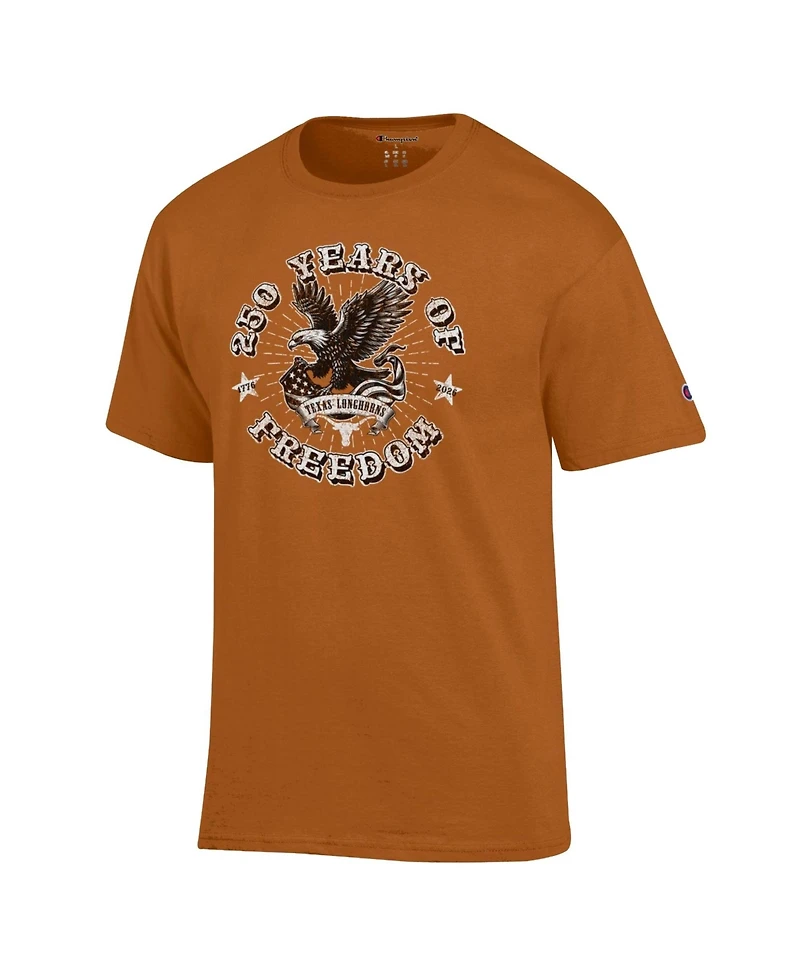 Champion Men's Texas Orange Longhorns Americana 250 Years of Freedom Tonal T-Shirt