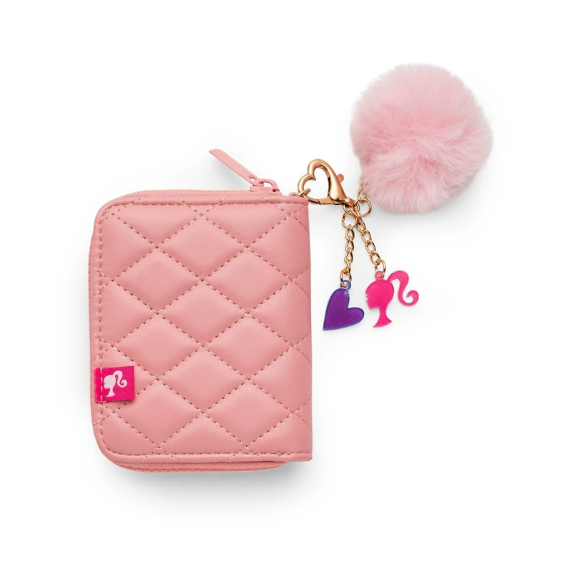 Barbie Quilted Kids Zip Wallet with Charm