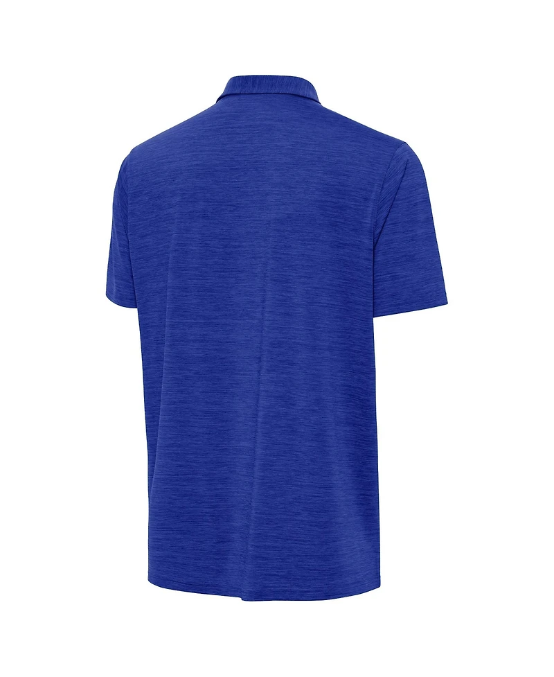 Antigua Men's Heather Blue New York Knicks 2026 Nba Finals Champions Secondary Layout Polo Shirt
