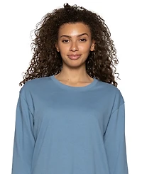 Hue Women's Cotton Candied 3/4-Sleeve Boxy Pajama Tee