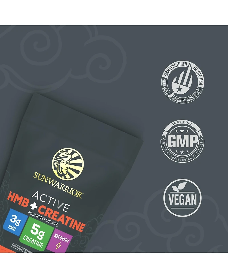 Sunwarrior Active Hmb Plus Creatine Powder, Unflavored, 240 Gram, 30 Servings