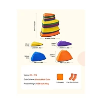 Slickblue Balance Stepping Stones Non-Slip Sensory Set, 220 lb. Capacity, Ages 3+