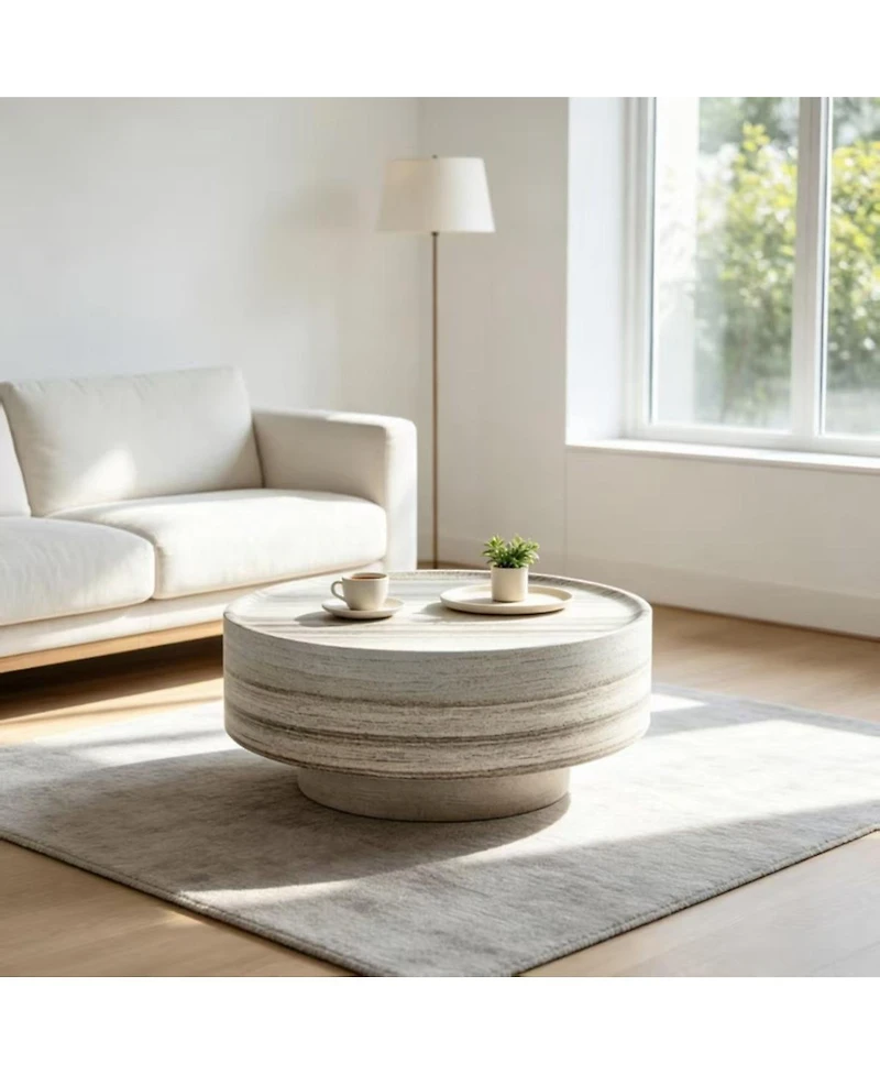 Streamdale Furniture Round 31.5" Coffee Table for Living Room