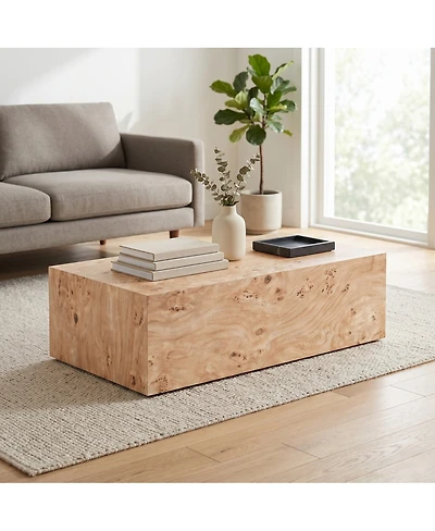 Streamdale Furniture Wood-Grain Mdf Square Coffee Table / Side Table (39.4)