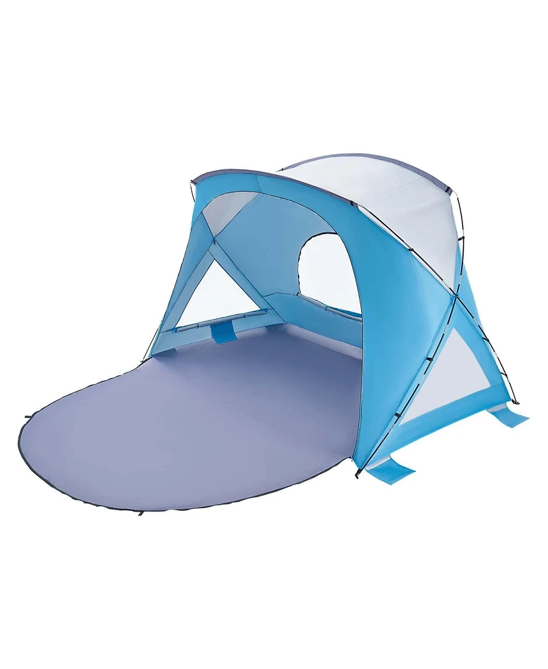 Zeny Beach Tent Sun Shelter for 6 Person, Upf 50 Plus Protection, Portable Sun Shade Canopy with Carrying Bag and Sand Pockets