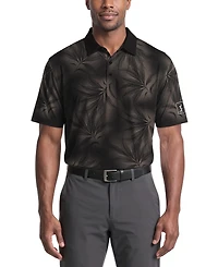 Pga Tour Men's Foliage Print Golf Regular-Fit Polo Shirt
