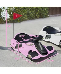 Yobtop 12V Electric Go Kart Drifting with Adjustable Speeds, 110-Pound Capacity, Ages 8-12