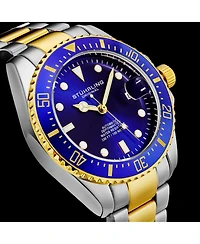 Men's Japanese Seiko NH35 Automatic Self Wind Movement Diver Watch, Stainless Steel Bracelet