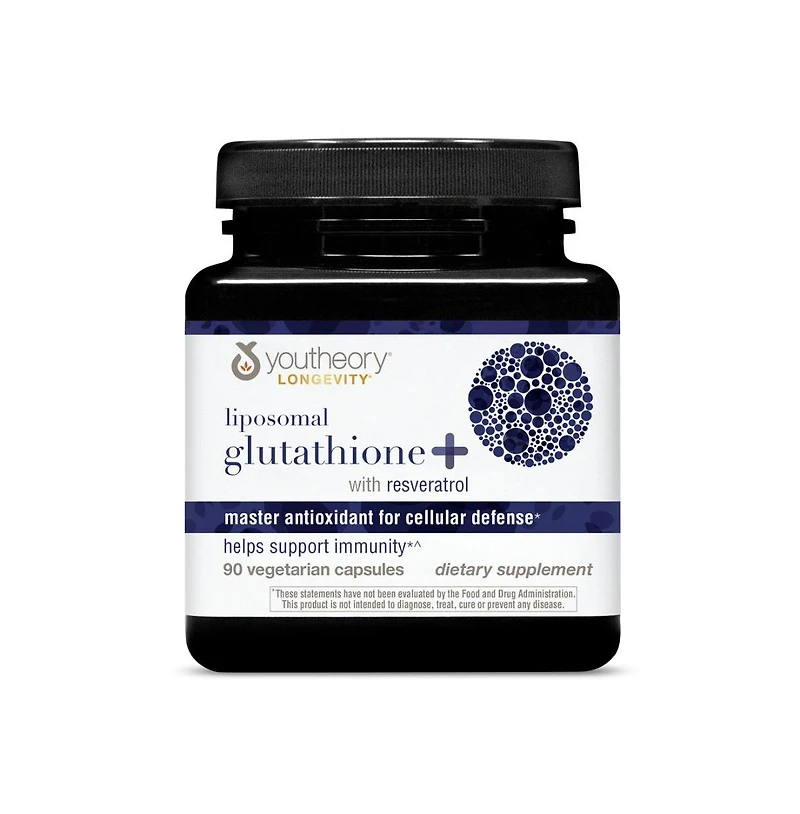 Youtheory Liposomal Glutathione with Resveritrol, Vegetarian, Count