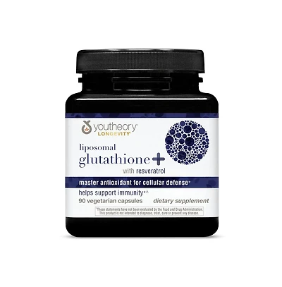 Youtheory Liposomal Glutathione with Resveritrol, Vegetarian, Count
