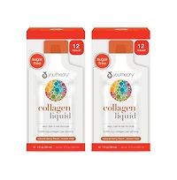 Youtheory Collagen Liquid for Hair Skin and Nails with Collagen Peptides and Amino Acids, Berry Flavor, 12 Single Serving Packets Pack of 2