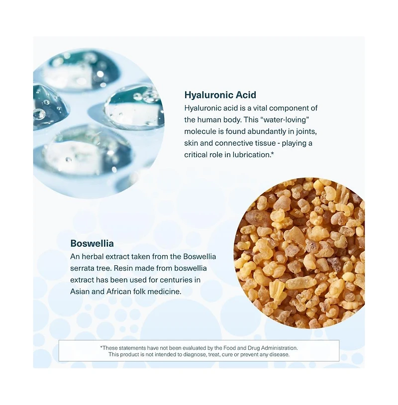 Youtheory Hyaluronic Acid Advanced Formula Joint Support Supplement with Boswellia Extract Skin Health Supplement 120 Vegetarian Capsules