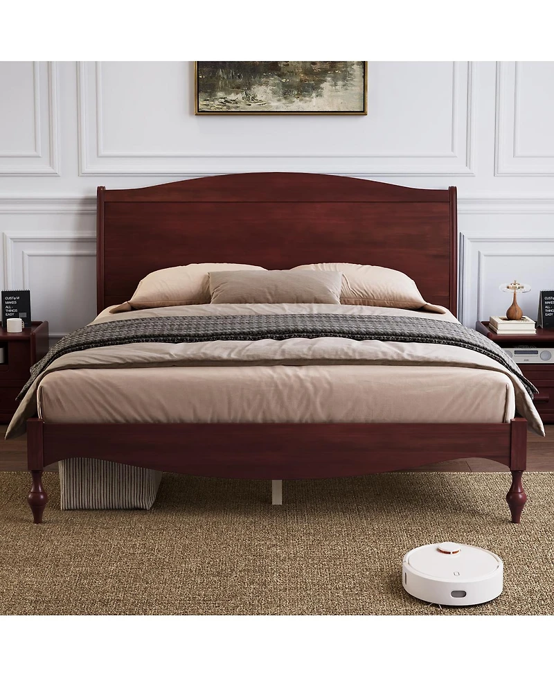 Streamdale Furniture Wooden Queen Bed Frame with Headboard