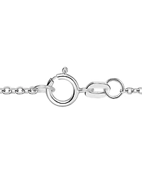 Macy's Blue Topaz (1-1/3 ct. t.w.) & Diamond Accent (0.04 ct. t.w.) Pendant Necklace in 14k White Gold