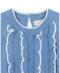 Hope & Henry Toddler Girls (2T-5T) Organic Ruffle Bodice Sweater Dress