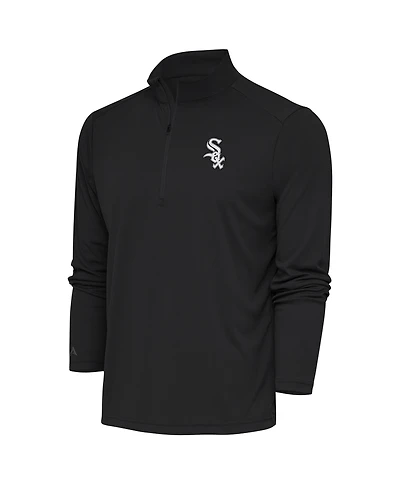 Antigua Men's Charcoal Chicago White Sox Metallic Tribute Quarter-Zip Sweatshirt