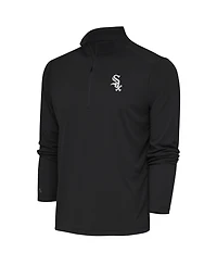 Antigua Men's Charcoal Chicago White Sox Metallic Tribute Quarter-Zip Sweatshirt