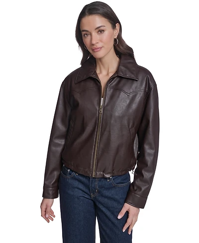 Levi's Women's Western Yoke Bubble Hem Bomber Jacket