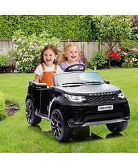 homfan 12V 2-Seater Ride On Car for Kids, Licensed Land Rover Battery Powered Electric Vehicle w/ Parent Remote, Led Light, MP3 Player, 3 Speeds 3-8