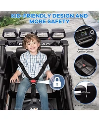 homfan 12V Ride On Truck Car, Electric Vehicle with Parent Remote Control, Battery Powered Toy Spring Suspension, 3 Speeds, Lights, Music