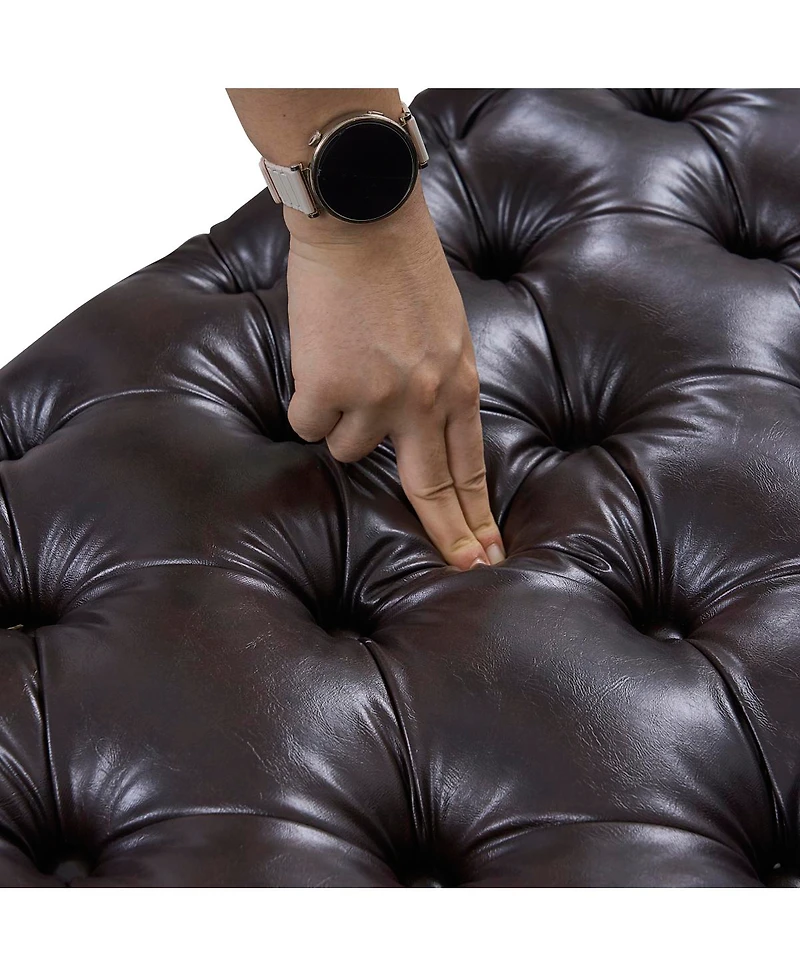 Streamdale Furniture 77" Modern Faux Leather Modular 2-Seater Sectional Sofa with Pillows