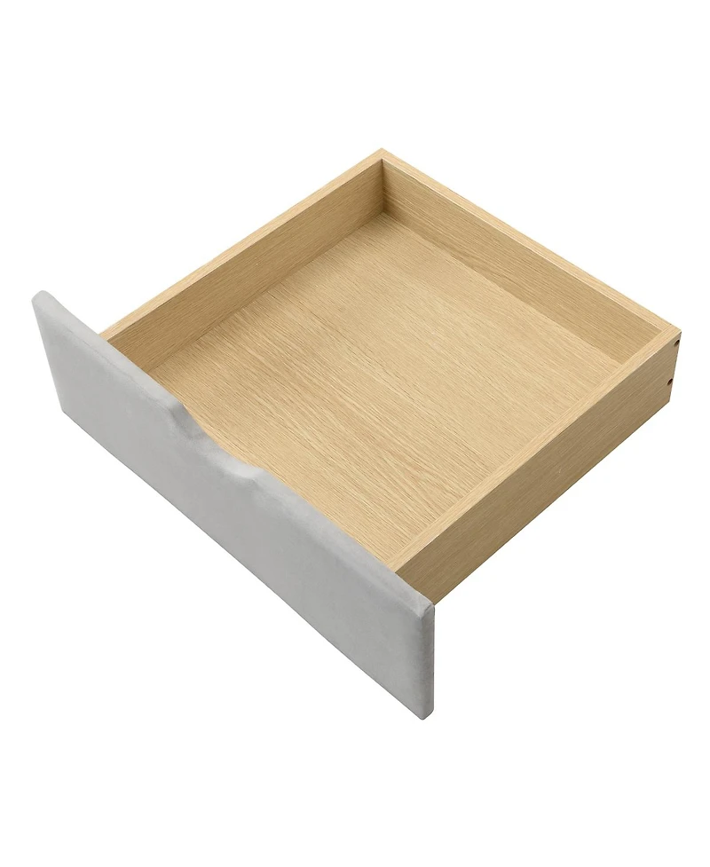 Streamdale Furniture Twin Size Upholstered Daybed Frame with 2 Storage Drawers
