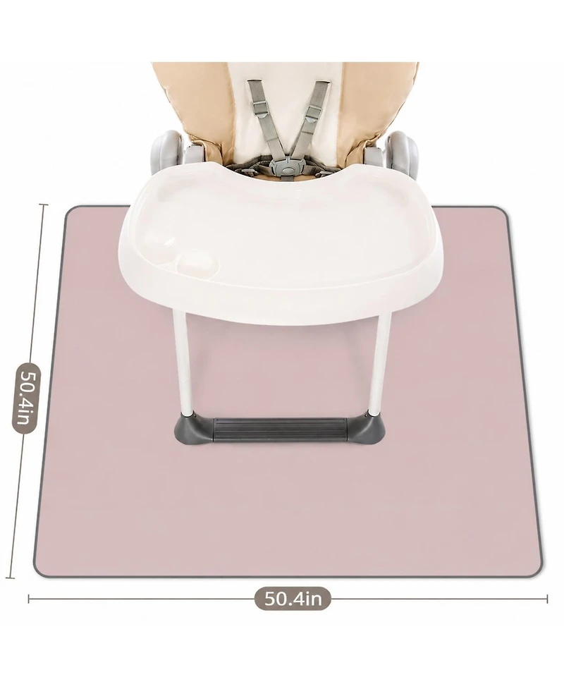 Danrong Wipeable Waterproof Anti Slip Floor Protector Mat For Highchair And Mess Cleanup