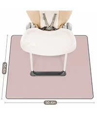 Danrong Wipeable Waterproof Anti Slip Floor Protector Mat For Highchair And Mess Cleanup