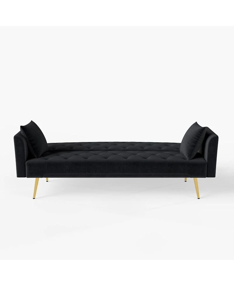 Streamdale Furniture Velvet Convertible Sleeper Sofa