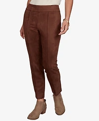 Ruby Rd. Petite Pull-On Suede Stretch Pants