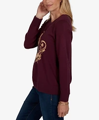 Ruby Rd. Petite Corgi-Graphic Scoop Neck Pullover
