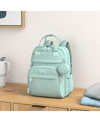 BabbleRoo Diaper Bag Backpack Stylish 26L Hands Free Baby Bag with Changing Pad, Stroller Straps & Water-Resistant, Sage Green, Large