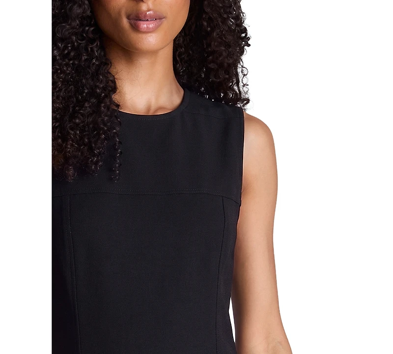 Kenneth Cole Women's Micro Tech Double Belted Crewneck Mini Dress