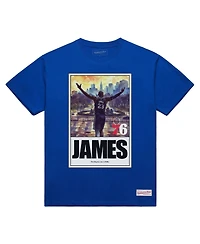Mitchell & Ness Men's LeBron James Royal Philadelphia 76ers King Arrived T-Shirt
