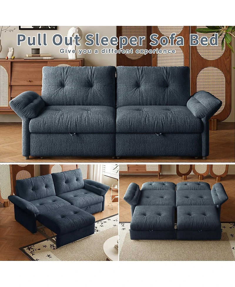 Streamdale Furniture Multi-Functional Convertible Plush Sofa Bed