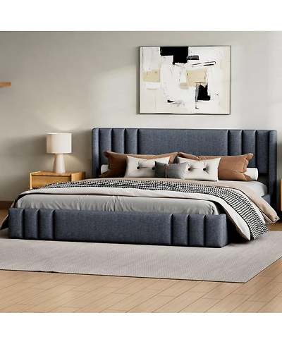 Streamdale Furniture King Size Upholstered Platform Bed Frame