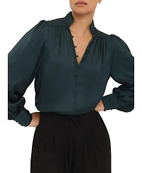 Mint Velvet Women's Satin Long Sleeve Blouse