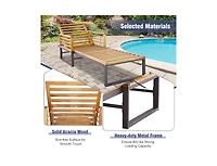 Boyel Living Adjustable Cushioned Patio Chaise Lounge Chair with 4-Level Backrest