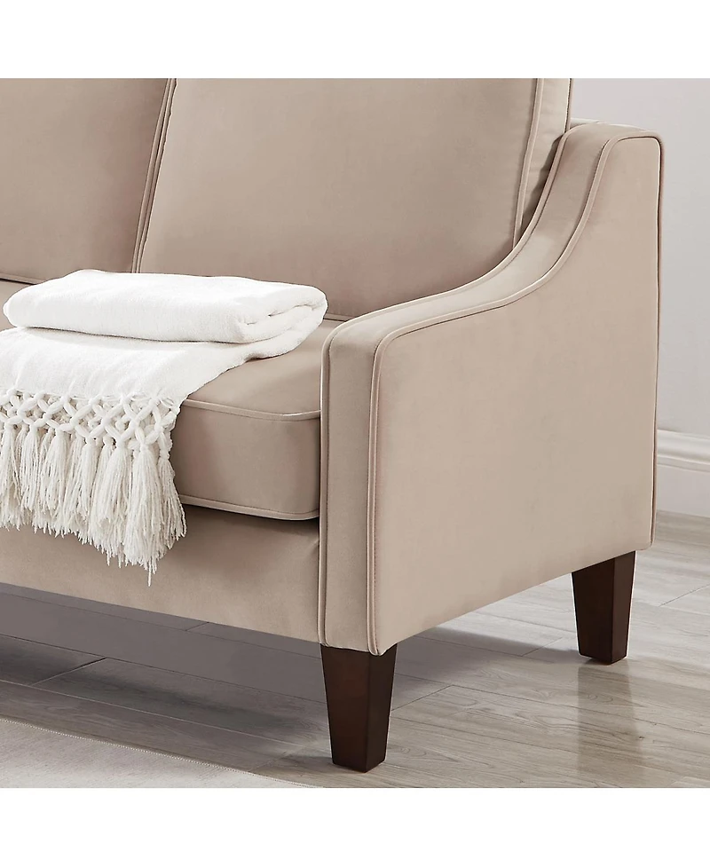 Streamdale Furniture Velvet 2-Seater Loveseat Sofa with Removable Covers