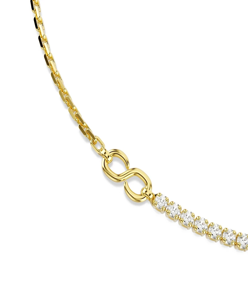 Swarovski Gold-Tone Plated White Crystals Necklace