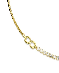Swarovski Gold-Tone Plated White Crystals Necklace