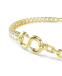 Swarovski Gold-Tone Plated White Crystals Bracelet