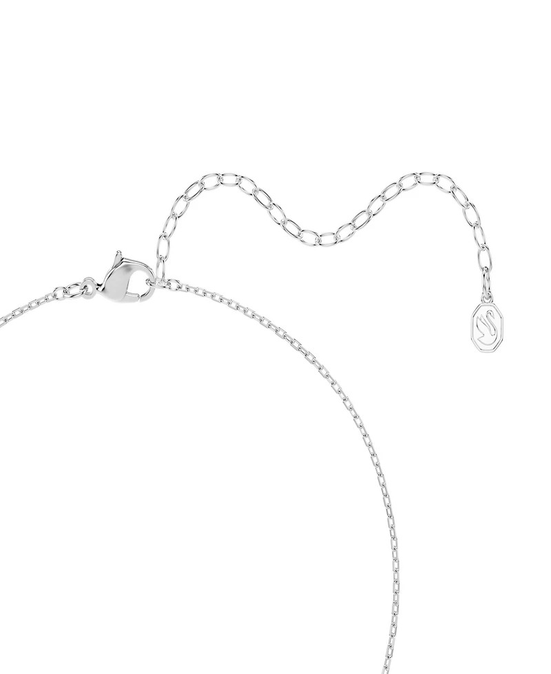 Swarovski Sterling Silver-Plated White Crystals Necklace