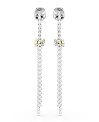 Swarovski Gold-Tone and Sterling Silver-Plated White Crystals Earrings