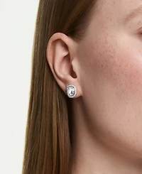 Swarovski Sterling Silver-Plated White Crystals Earrings