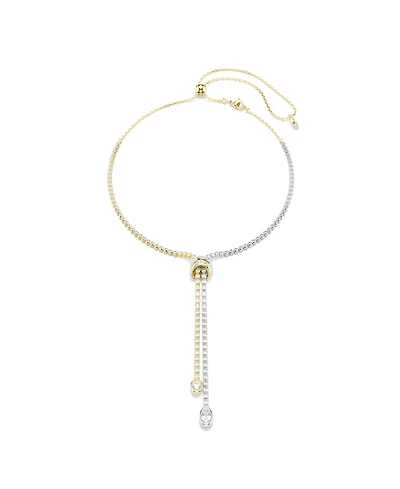 Swarovski Gold-Tone and Sterling Silver-Plated White Crystals Necklace
