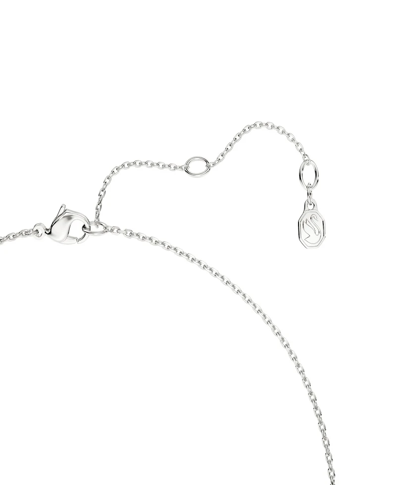Swarovski Sterling Silver-Plated White Crystals Necklace